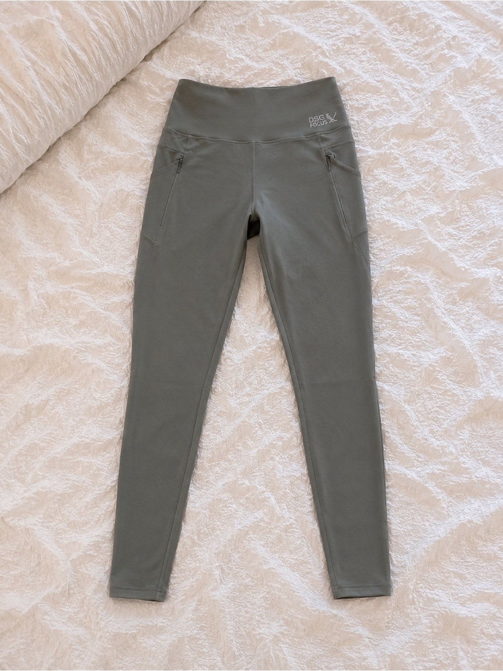 Eddie Bauer Olive Green Trail Leggings with Side Zip Pockets Sz 2X